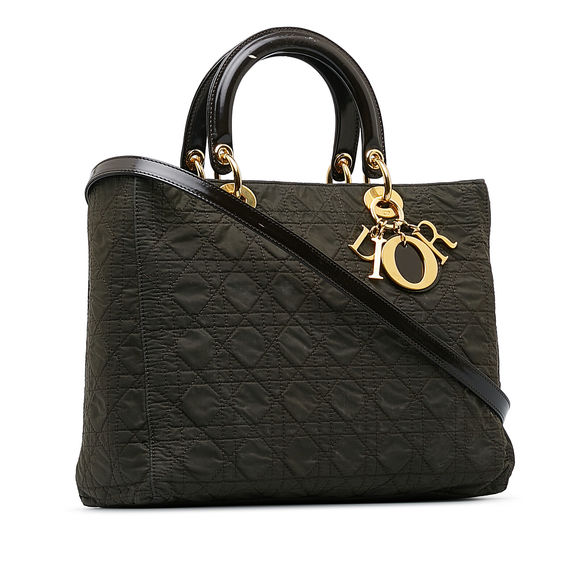 Auth Dior Large Cannage Lady Black #113020D89B - Picture 2 of 12